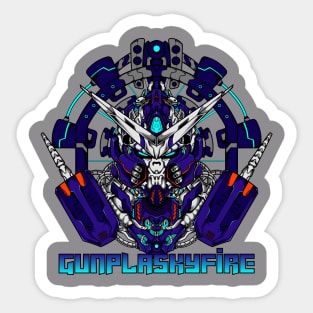 gunplaskyfire logo Sticker